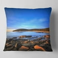 thumbnail image 2 of Designart Cala Violina Bay Beach Sunset - Seashore Photo Throw Pillow - 18x18, 2 of 5