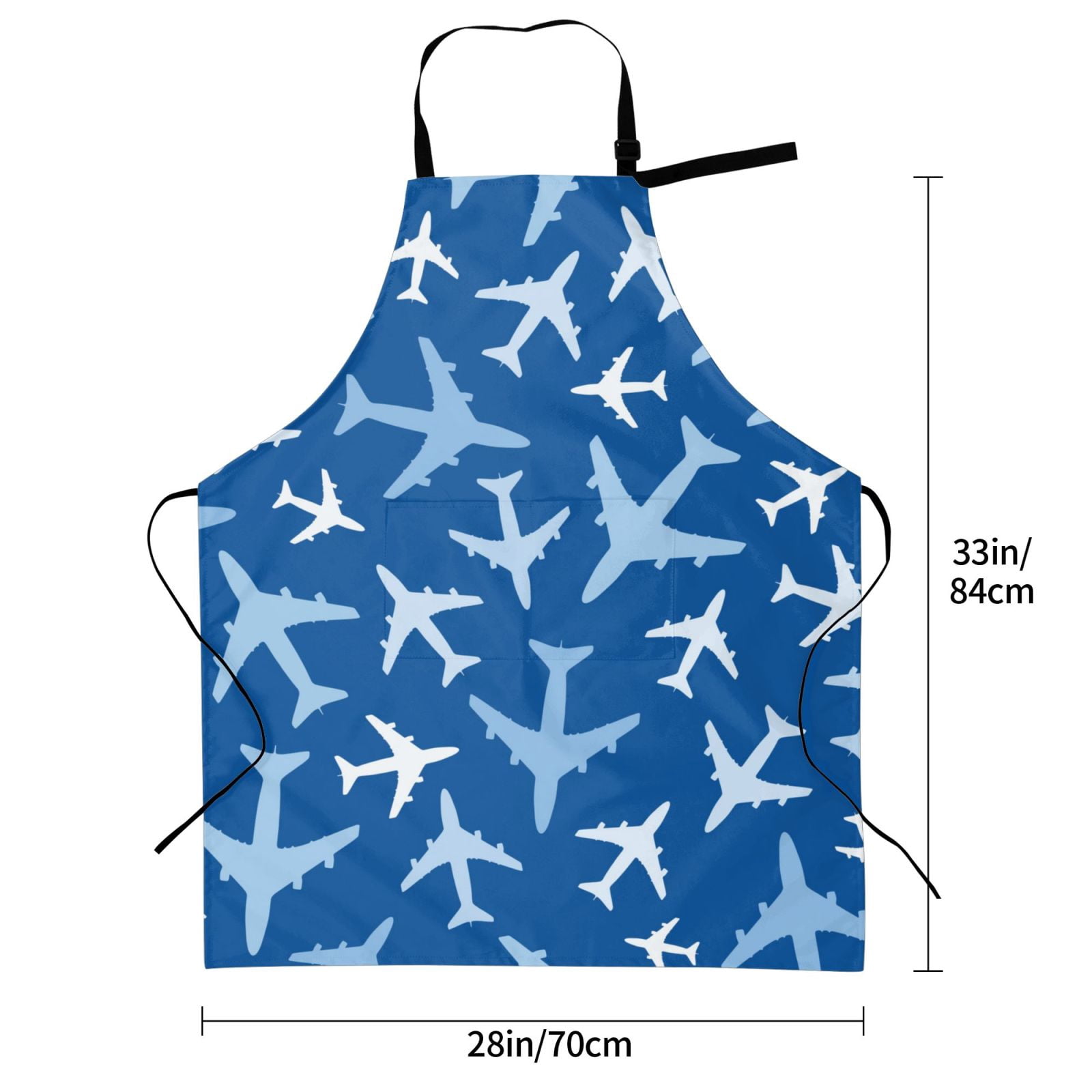 Kdxio Airplanes in the Sky Apron with Pockets Adjustable Kitchen Aprons for Men Women Waterproof Aprons for Cooking,Drawing,Crafting, Baking Household Cleaning