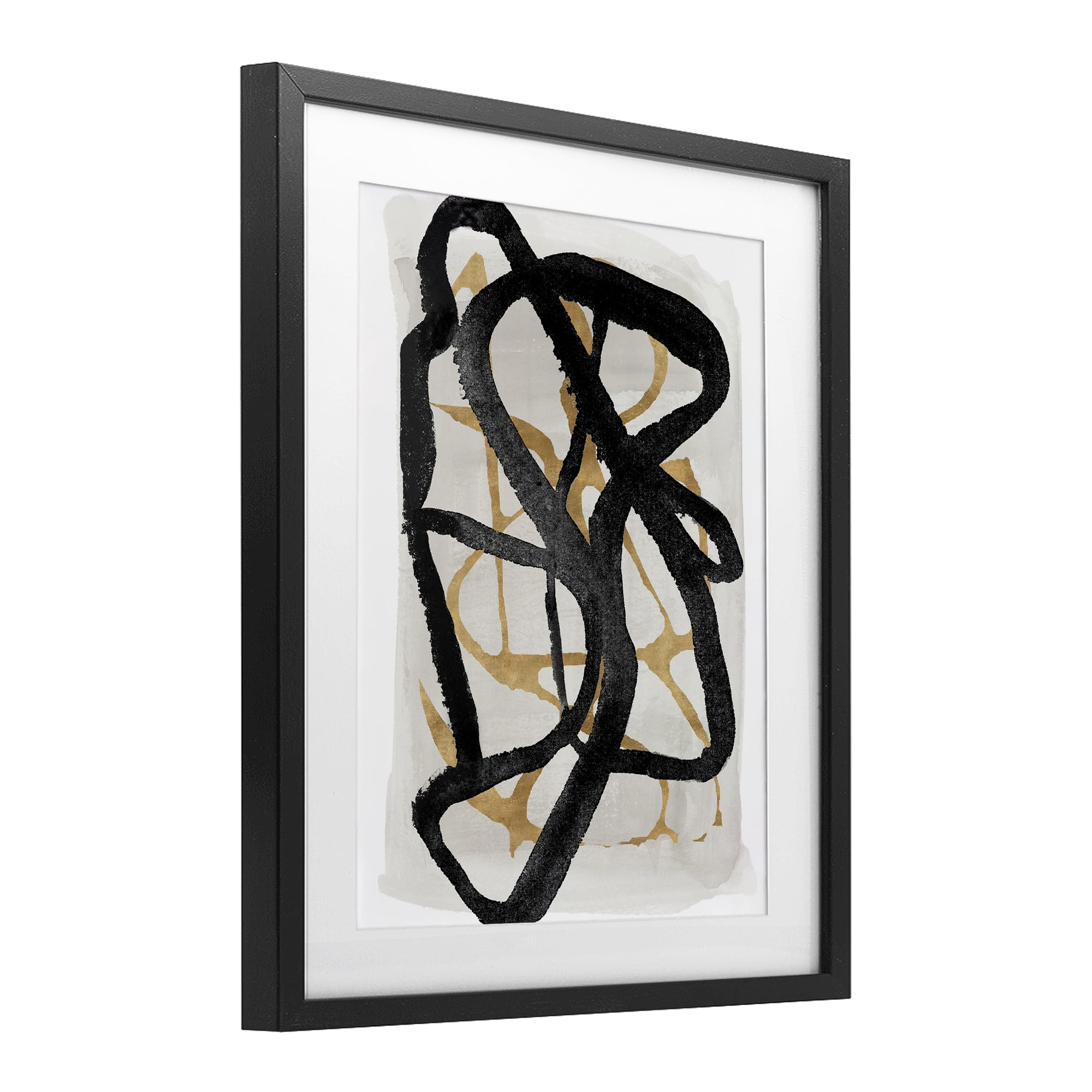 Stupell Industries Expressive Hindsight in Black Black Framed Print Under Glass, design by Lucille Price