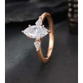 thumbnail image 2 of Jewelerix 1.50 CT Marquise Cut Ring Plated Yellow/Rose Gold Moissanite Diamond Engagement Ring Mother's Day Surprise Gift, 2 of 5