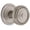 Satin Nickel, variant on Grandeur 898445 Soleil Solid Brass Non-Turning Two-Sided Dummy Door Knob Set - Grey