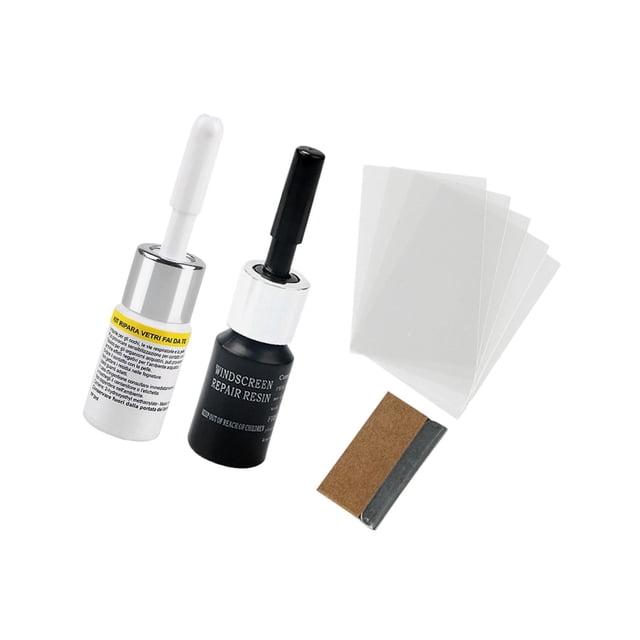 Guardoinrt 2 Pcs Fluide de Réparation de Verre Automobile Pare-Brise Outil de Résine pour Voiture Fissure Bricolage Réparation Noir Blanc 7cm 1Ensemble