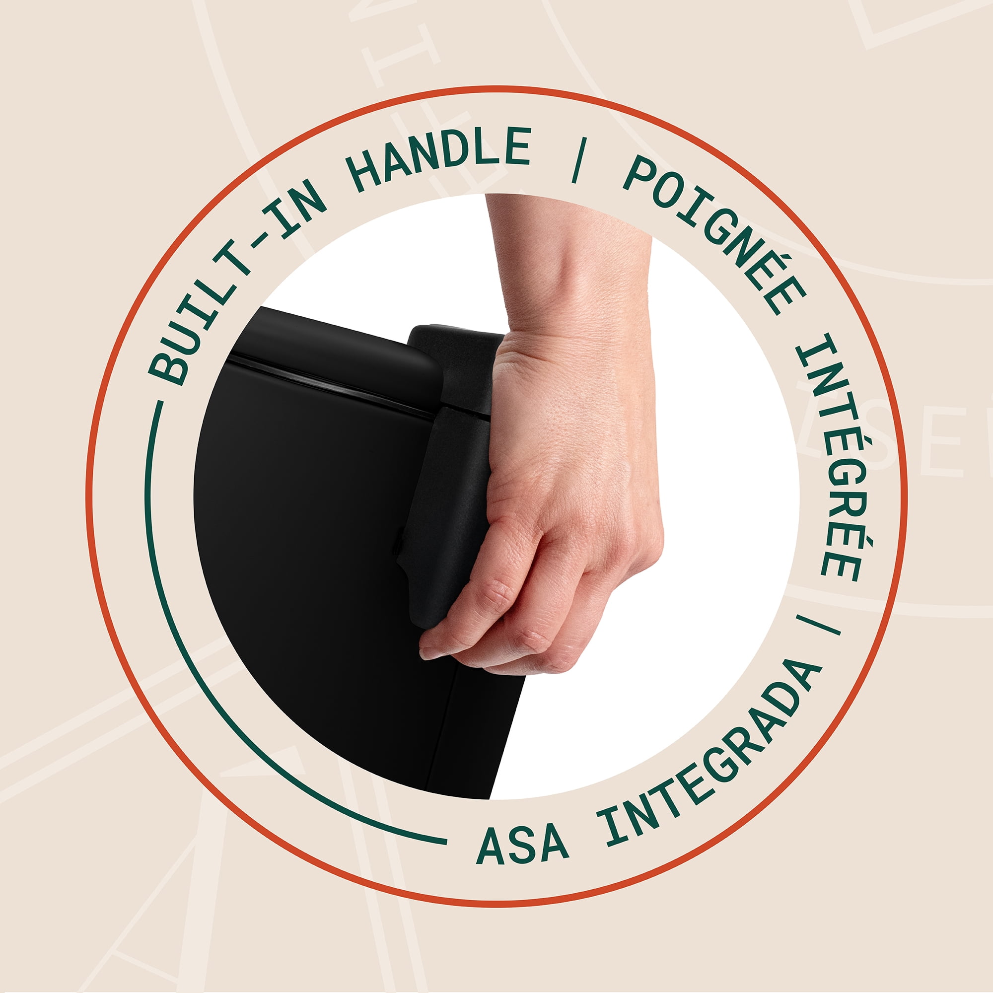 Acento Rondo Round Step Trash Can, 0.8 Gallon Compact Bathroom Waste Bin with Soft-Close Lid and Removable Liner Bucket, Matte Black