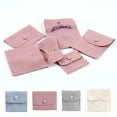 thumbnail image 2 of 1Pc New Jewellery Pouch Packaging Bag Soft Velvet Gift Bracelet Necklace Earrings Rings Storage Button Velvet Bag Custom Logo A3 9.5x7.5cm, 2 of 6
