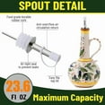 thumbnail image 3 of Ceramic Olive Oil Dispenser Bottle 23oz, Olive Oil Dispenser Bottle Ceramic, Stainless Steel Spout Ceramic Oil Dispenser,1 * Olive Oil Bottle, 3 of 7