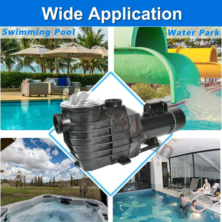 BLACK+DECKER Variable Speed Pool Pump Inground with Filter Basket, 2 HP