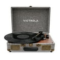 thumbnail image 6 of Victrola Venture Bluetooth Portable Mid-Century Modern Suitcase Record Player with 3-Speed Turntable & Built-in Speakers  | Walnut, 6 of 9