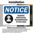thumbnail image 3 of (2 Pack) Hearing Protection Recommended Sign, 3 of 7