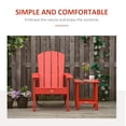 thumbnail image 3 of Outsunny Adirondack Chair, All-Weather HDPE Lounger, Red, 3 of 9