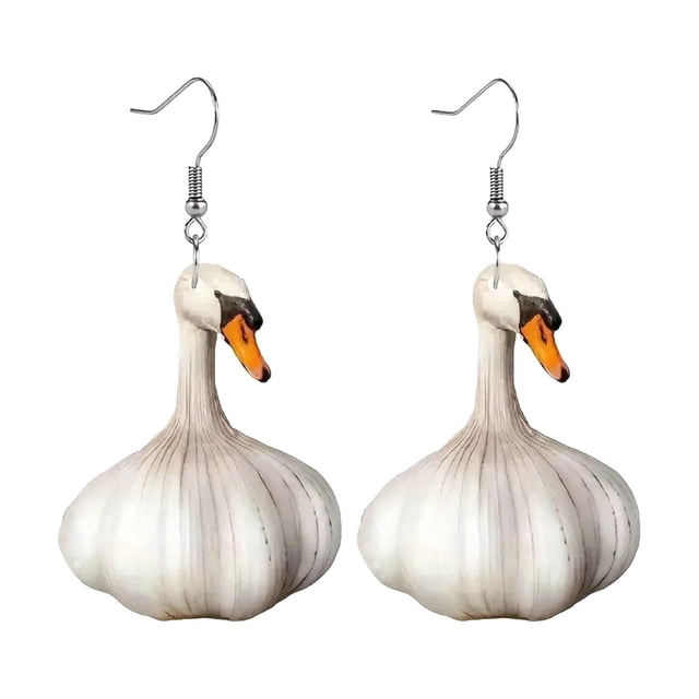 Pendientes colgantes jinwen acrílicos de con ajo para mujer decorativos con forma de gota