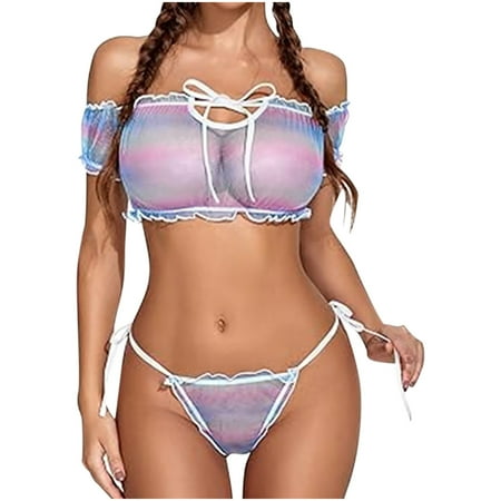 PuPy Christmas Deals Lingerie Gifts Lingerie for Women Sexy Naughty Play Lingerie Stockings Thigh Highs Sexy Lingerie Bodysuit for Women On Sale Clearance Deals