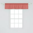 thumbnail image 2 of Ambesonne Lattice Window Valance, Complex Geometric Ornament, 54" X 12", Vermilion and White, 2 of 3