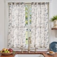 thumbnail image 1 of Cortina Jinchan Floral para Cocina en Lino 137x138 cm 2 Paneles, 1 of 9