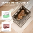 thumbnail image 4 of Decksplore Decorative Dog Crate Furniture for Small/Medium Dogs, Indoor Pet Kennel End Table with Lockable Door, Light Taupe, 29.7”L x 21.3”W x 25.3”H, 4 of 7