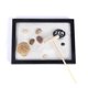 thumbnail image 4 of Jardín Zen japonés para escritorio, bandeja grande de 6x4 pulgadas, arena blanca, rocas de río, guijarros, juego de herramientas de rastrillo, accesorio para mesa de oficina, 4 of 4