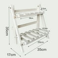 thumbnail image 6 of UDIYO Foldable Ladder Plant Stand, 2 Tier Wooden Plant Shelf, Plant Pots Rack for Indoor/Outdoor, 6 of 7