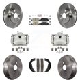 thumbnail image 1 of Transit Auto Front Rear Disc Brake Caliper Rotors Drums Ceramic Pads Kit (8Pc) for Car Toyota Yaris KC8-101600N, 1 of 11