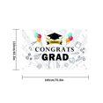 thumbnail image 2 of Banner de graduación, póster, poliéster, festival, telón de fondo, felicitaciones escolares, suministro de decoración de suspiros, tipo 2 Eigraketly HA7653-02B, 2 of 6