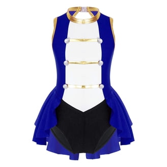Moily Girls Circus Show Costume Leotard With Gloves - Ruffles Dance Outfit For Halloween & Parties