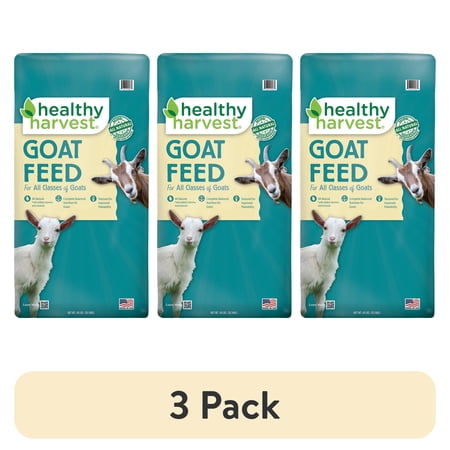 (3 pack) Healthy Harvest All Natural 16% Textured Goat Feed 40 lb Bag
