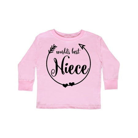 

Inktastic World s Best Niece Gift Toddler Toddler Girl Long Sleeve T-Shirt