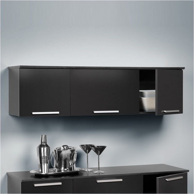 Hawthorne Collections Wall Mounted Hutch in Black