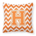 thumbnail image 1 of Almohada decorativa de tela Caroline's Treasures Letra H Chevron naranja y blanca 14 H x 14 W multicolor, 1 of 1