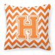 thumbnail image 1 of Almohada decorativa de tela Caroline's Treasures Letra H Chevron naranja y blanca 14 H x 14 W multicolor, 1 of 1