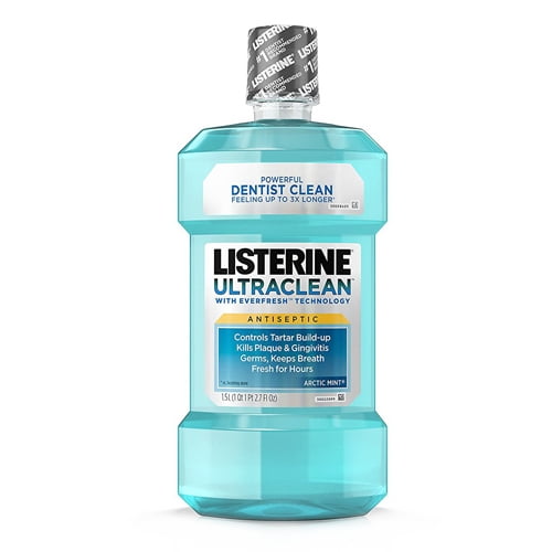 Listerine Ultra Clean Antiseptic Mouthwash, Arctic Mint 1.5 Ltr