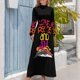 thumbnail image 4 of Vestido largo con el logotipo de Love Peace And Soul, vestido sexy para mujer, vestido elegante, vestidos para mujer 2024, 4 of 5