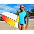 thumbnail image 4 of Charmo Womens Long Sleeve Rash Guard Striped Swim Shirts Sun Protection UPF 50+, 4 of 6