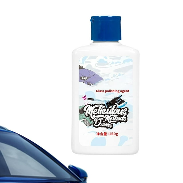 Vernis à Pare-Brise - Nettoyant de Qualité Professionnelle / Nettoyant Multifonctionnel 150G pour Restaurer la Clarté des Taches d'Eau à Domicile, Saleté Automobile pour Véhicule, Maximisant la Brillance