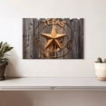 thumbnail image 2 of Elephant Stock Texas Star Wall Art - Horizontal Canvas Wall Art - Living Room Wall Decor - Places Canvas - Gray And Brown Decor - 12" x 8", 2 of 8