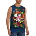 thumbnail image 2 of Balery Summer Birds and Flowers Men's Sleeveless Muscle Shirts Workout Tank Top, Moisture Wicking, Odor Protection-Medium, 2 of 8