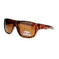 thumbnail image 2 of SA106 Polarized Antiglare Mens Oversize Rectangular Warp Sunglasses Tortoise, 2 of 4