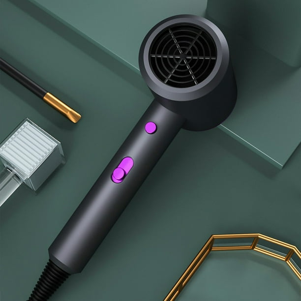 Secador de pelo con difusor, de secado rápido y temperatura constante, compacto, portátil y silencioso, ideal para el hogar y viajes.