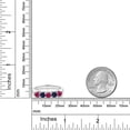 thumbnail image 3 of Gem Stone King 925 Sterling Silver Red Ruby and Blue Sapphire 5-Stone Wedding Anniversary Band Ring for Women (1.25 Cttw, Gemstone July Birthstone, Size 6), 3 of 3