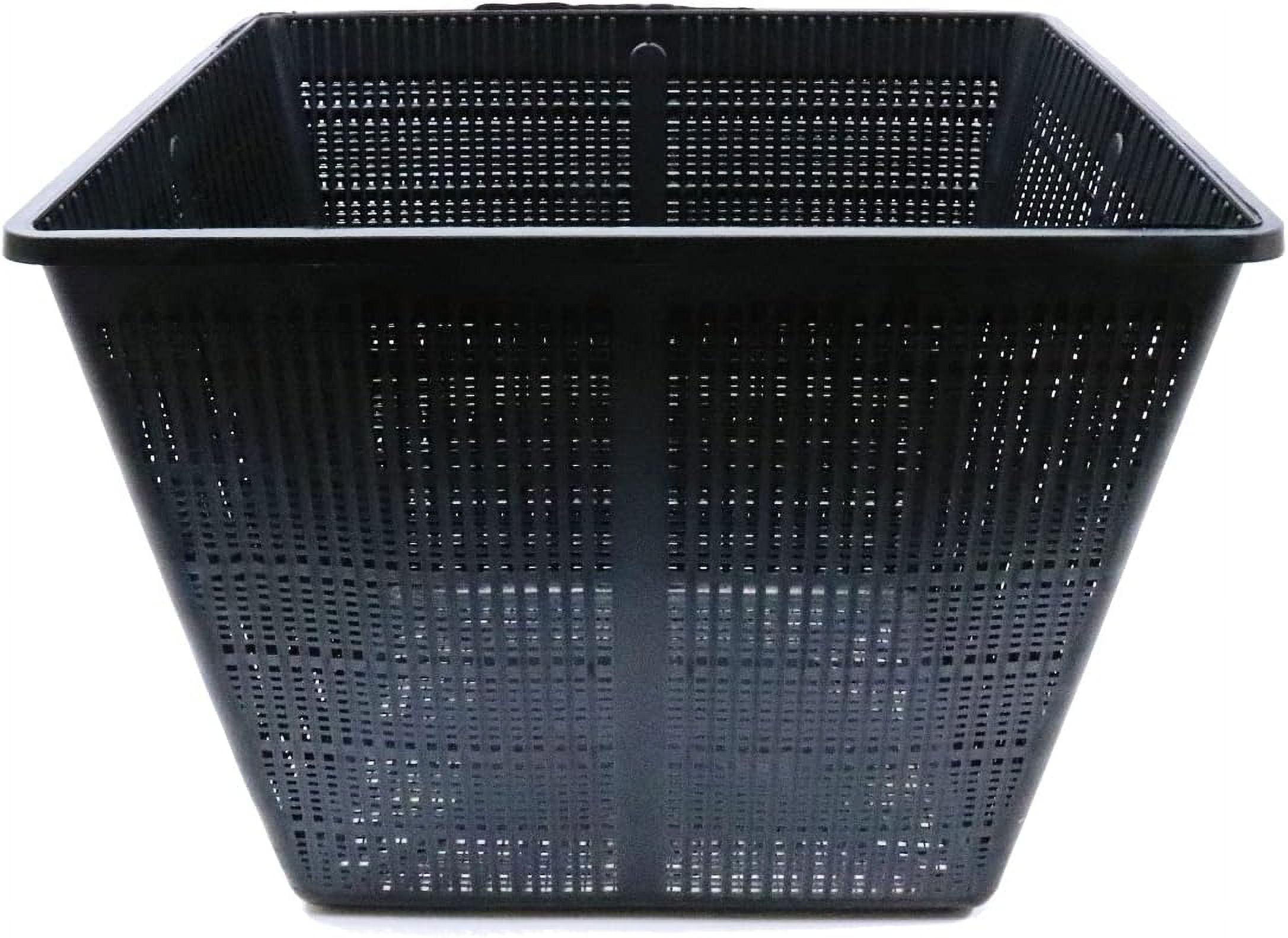 Pond H2o Water Garden Pond Slotted Mesh Plastic Square Aquatic Plant Basket, 11" (28cm), Set of Three (3) Planter Baskets Pots for Hydroponics, Aquaponics