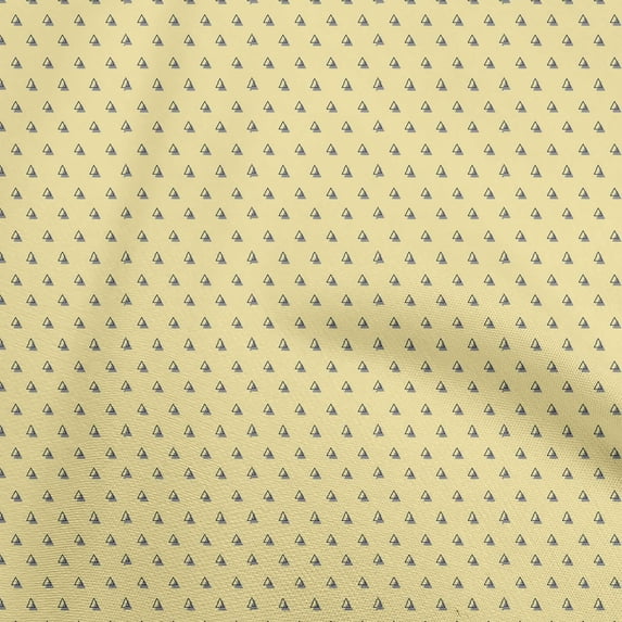 oneOone Cotton Poplin Pale Yellow Fabric Geometric Fabric For Sewing Printed Craft Fabric By The Yard 42 Inch Wide