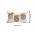 thumbnail image 3 of Farmhouse Fall Pumpkin Lumbar Throw Pillow Cover, Linen Bow Applique, Rustic Cushion Case for Sofa Couch Thanksgiving Decor, 3 of 7