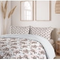 thumbnail image 6 of Ambesonne Ladybug Duvet Cover Sets, Insect on Leaves, 2-King, Peach Charcoal Grey, 6 of 7