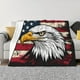 thumbnail image 1 of Balery American Bald Eagle Manta de Franela con Dibujo, Lujo Ultra Suave y Cálido, Antipelusa y Resistente a las Arrugas para Cama, Sofá, Camping -40"x30", 1 of 6