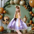 thumbnail image 3 of MIASHUI Robe Tutu Lumineuse pour Filles avec Design Chat Khaki1,6-7 Ans, 3 of 4