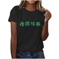 thumbnail image 3 of Aboser Short Sleeve Shirts for Women St. Patrick's Day Holiday Tops Trendy Green Shamrock Graphic Tees Loose Casual T Shirt Soft Crew Neck Blouse, 3 of 9
