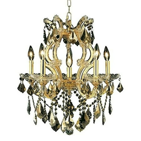 

2800 Maria Theresa Collection Pendant D:20in H:25in Lt:6 Gold Finish (Royal Cut Crystals)