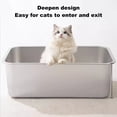 thumbnail image 4 of YIFAEUX Cat Litter Box Easy to Clean Stainless Steel Pet Toilet Large Space Low Entry Pet Litter Box for Cats Rabbits Ferrets, 4 of 7