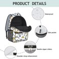 thumbnail image 4 of Police and Hippo White Pattern Backpack for School, Cute School Bag with Adjustable Shoulder Straps and Padded Back, 15.3"x11"x6.7", 4 of 5