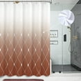 thumbnail image 1 of Rideaux de Douche Ombrés Rideau de Douche Moderne Ensemble de Rideau de Douche avec Crochets Hydrofuge Rideau de Douche Blanc Tissu en Lin Rideaux de Douche pour Salle de Bain Baignoire Hôtel, 72x72 Pouces, Rouge Rouille, 1 of 5