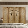 thumbnail image 2 of Hofitlead 4 Panel Room Divider 5.6FT Tall Wood Room Dividers and Folding Privacy Screens Room Screen Divider Freestanding Partition Room Divider Wooden Wall Dividers for Bedroom Office, Natural, 2 of 7