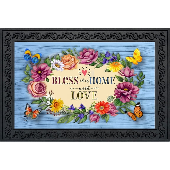 Briarwood Lane Spring Doormat 30x18 Indoor Outdoor Bless This Home With Love For Spring Doormat